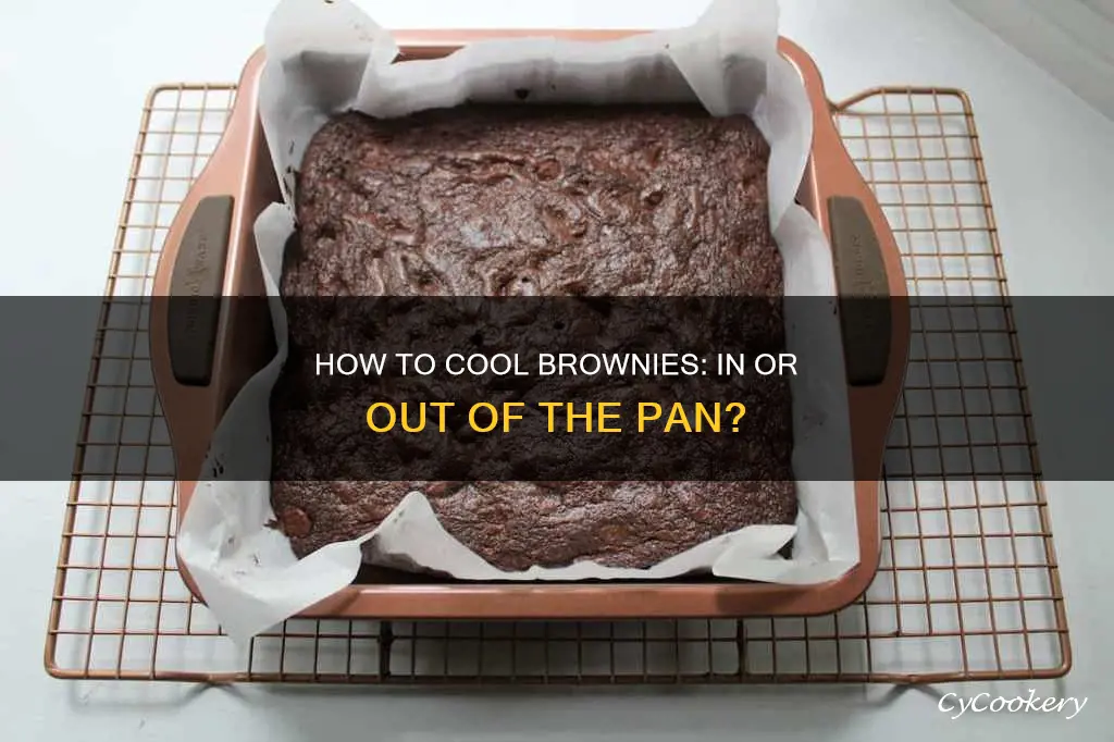 do you take brownies out of the pan to cool