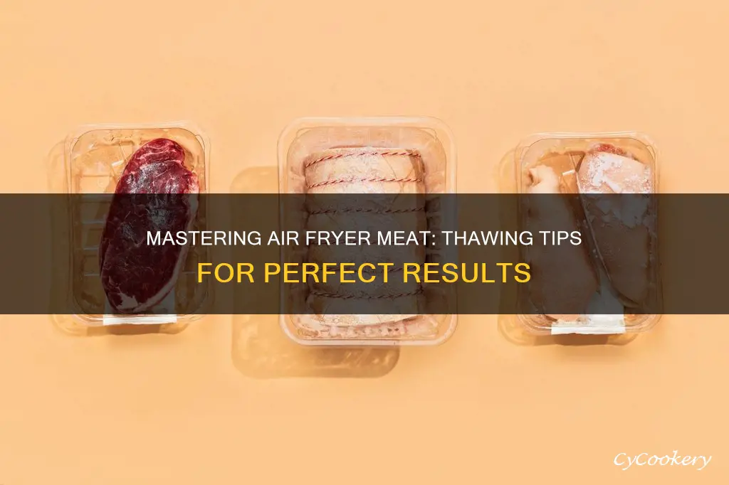 do you thaw frozen meat for cooking in air fryer