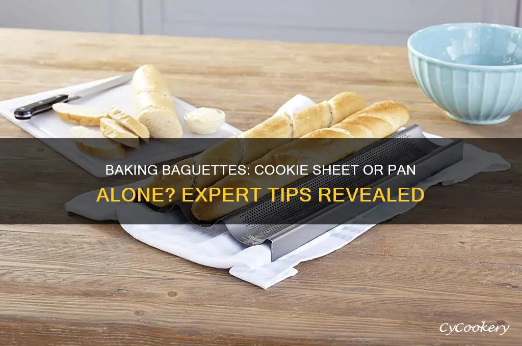 do you use a cookie sheet with a baguette pan