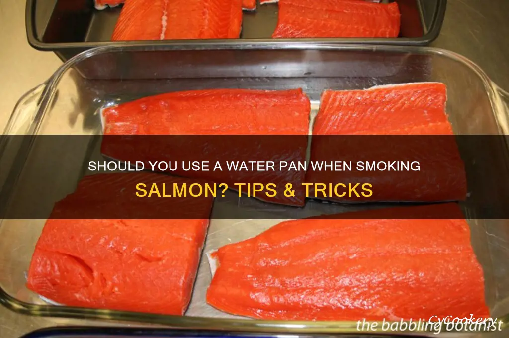 do you use a water pan when smoking salmon