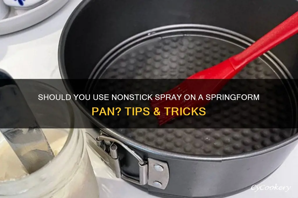do you use nonstick spray on a spring pan