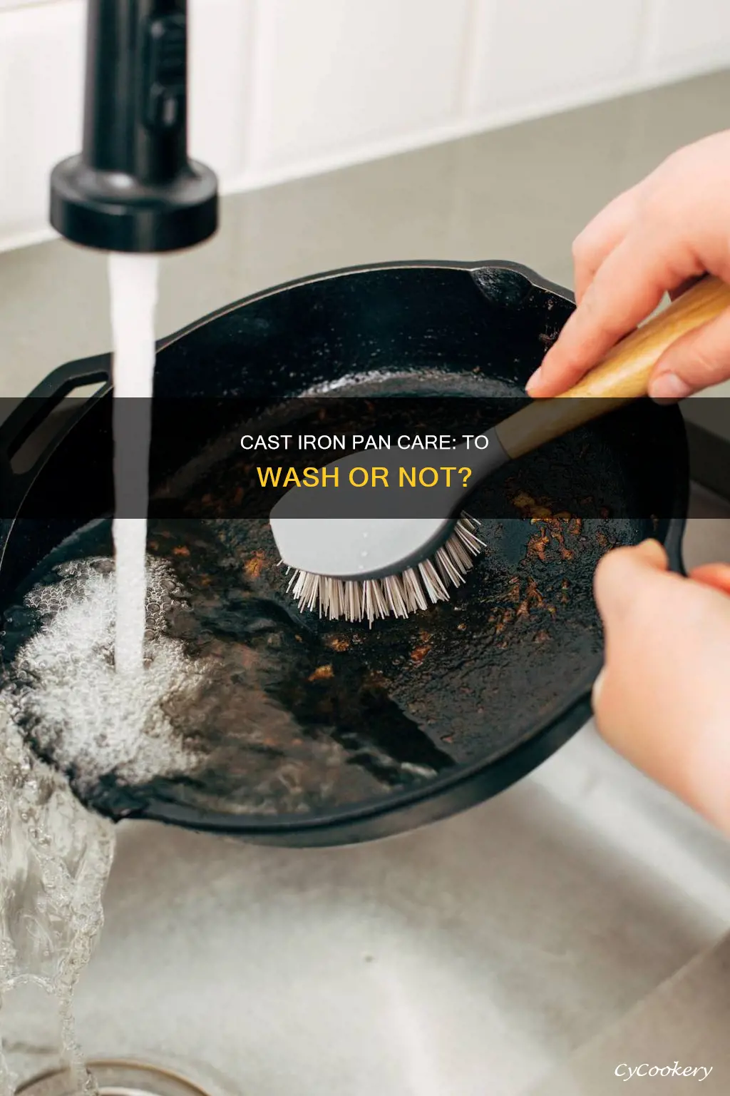 do you wash a cast iron pan