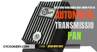 Highlander Automatic Transmission Pan: Drain Plug Presence