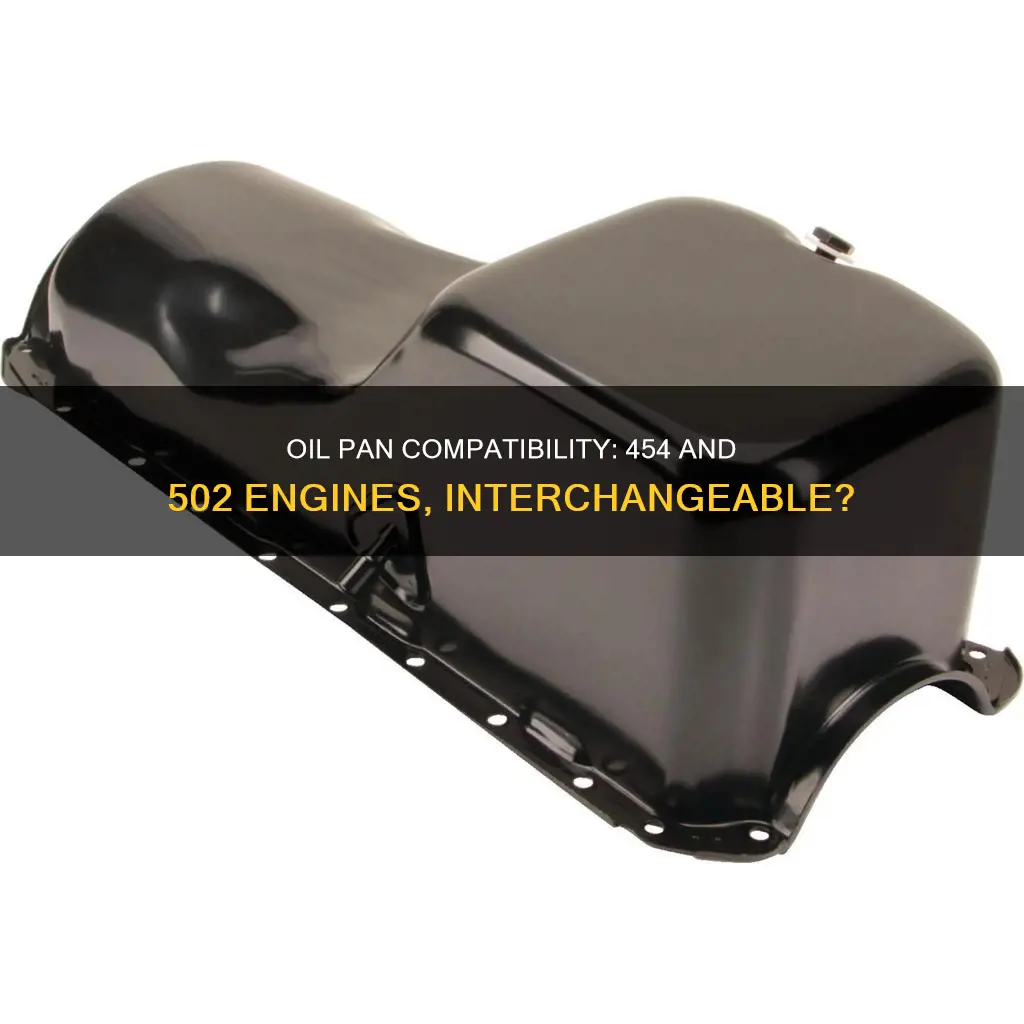 does 454 oil pan fit 502