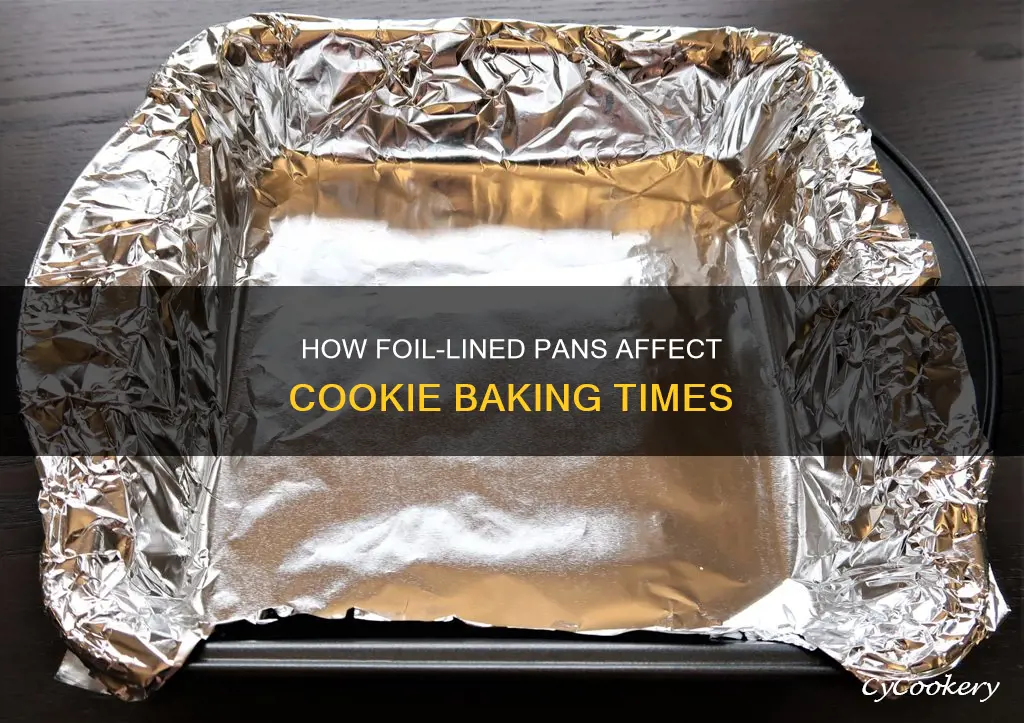 does a foil lined pan change bake time for cookies
