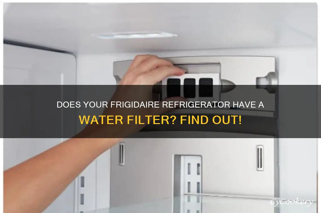 does a frigidaire refrigerator have a filter