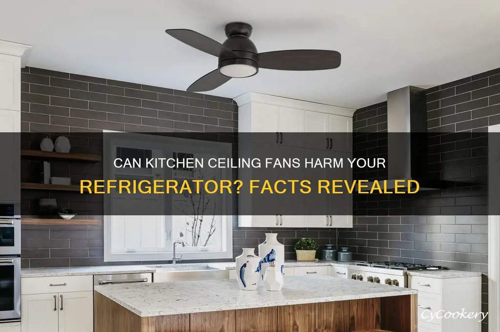 does a kitchen ceiling fan damage a refrigerator
