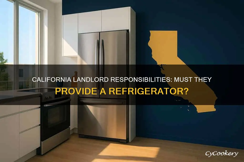 does a landlord in ca have to supply refrigerator