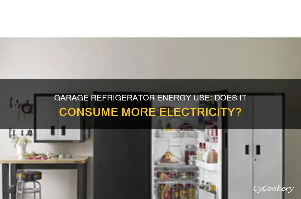 does a refrigerator in the garage use more electricity