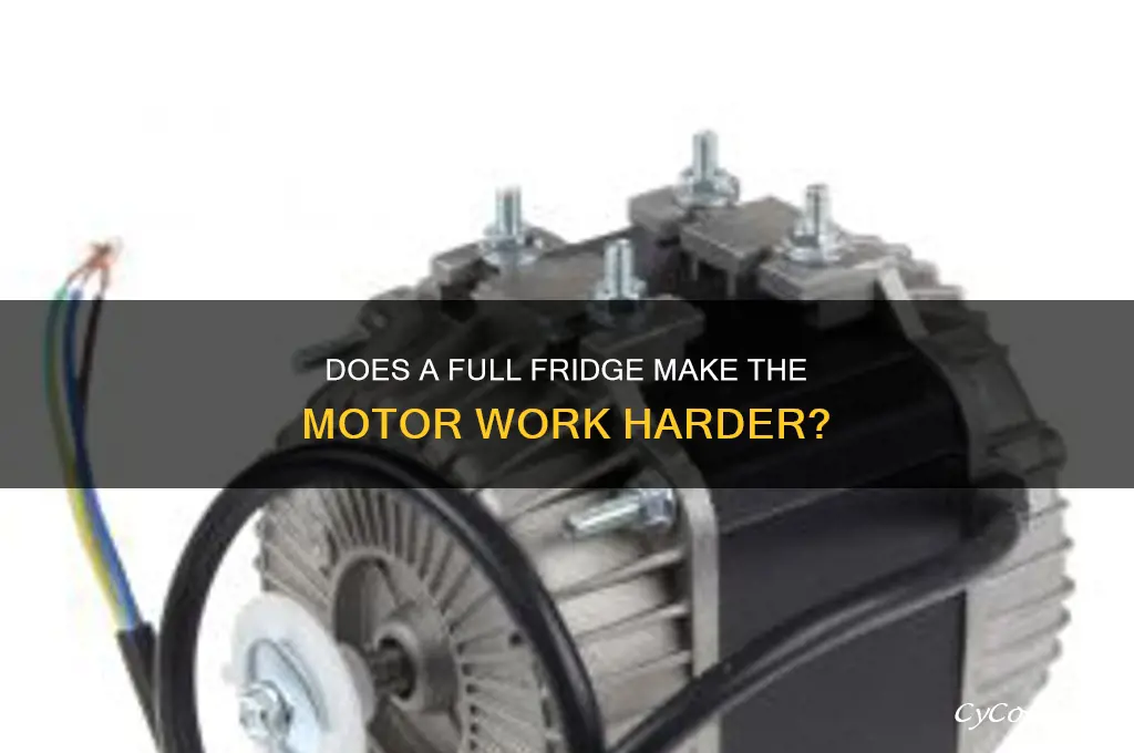 does a refrigerator motor work harder when full