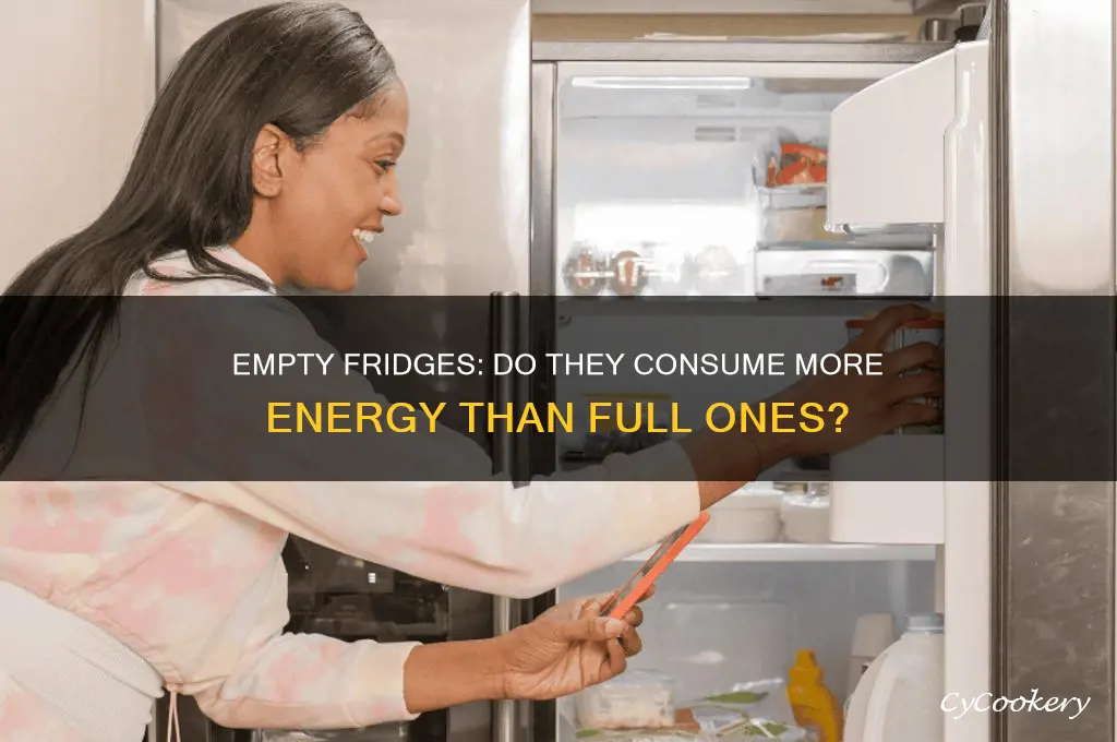 does a refrigerator run more when empty