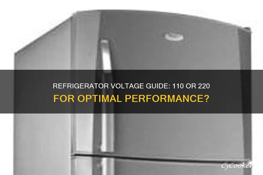 does a refrigerator run on 110 or 220