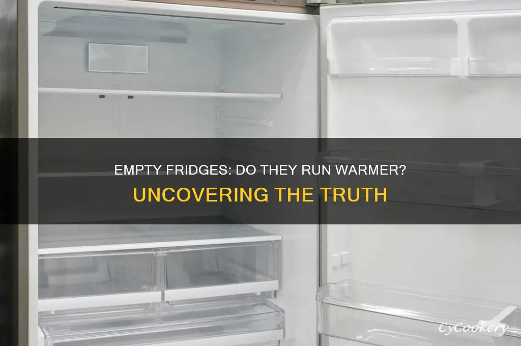 does a refrigerator run warmer when it is empty