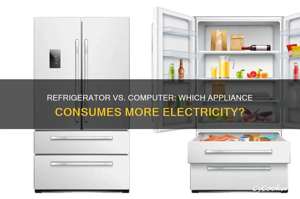 does a refrigerator use more power than a computer