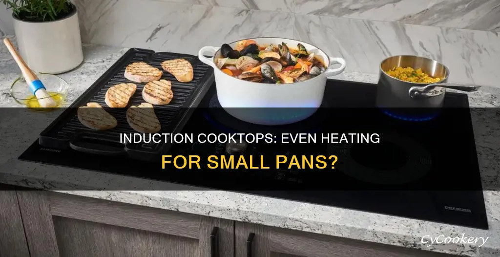 does a small induction cooktop heat pan evenly