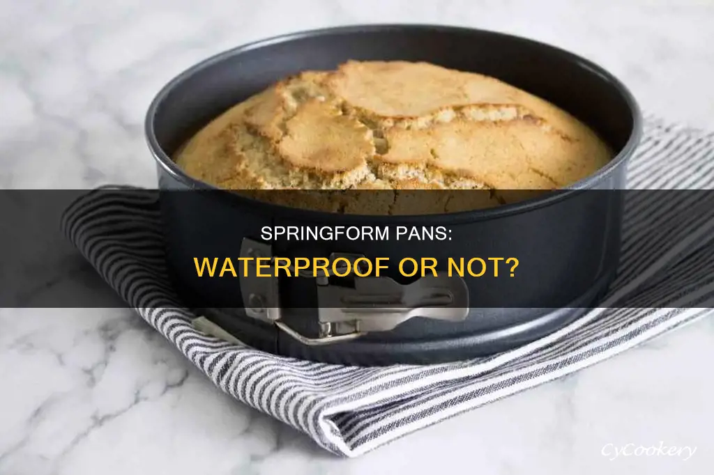 does a spring form pan need to be water tight