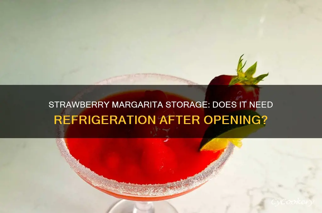 does a straw ber rita have to be refrigerated