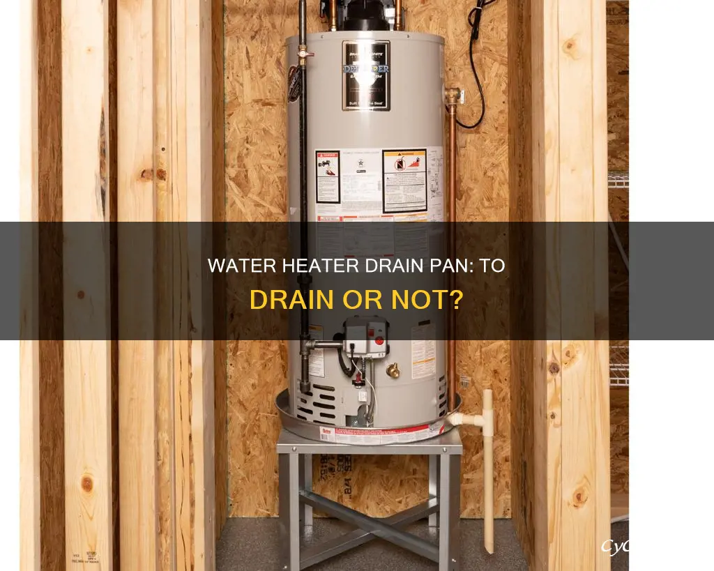 does a water heater drain pan have to drain outside