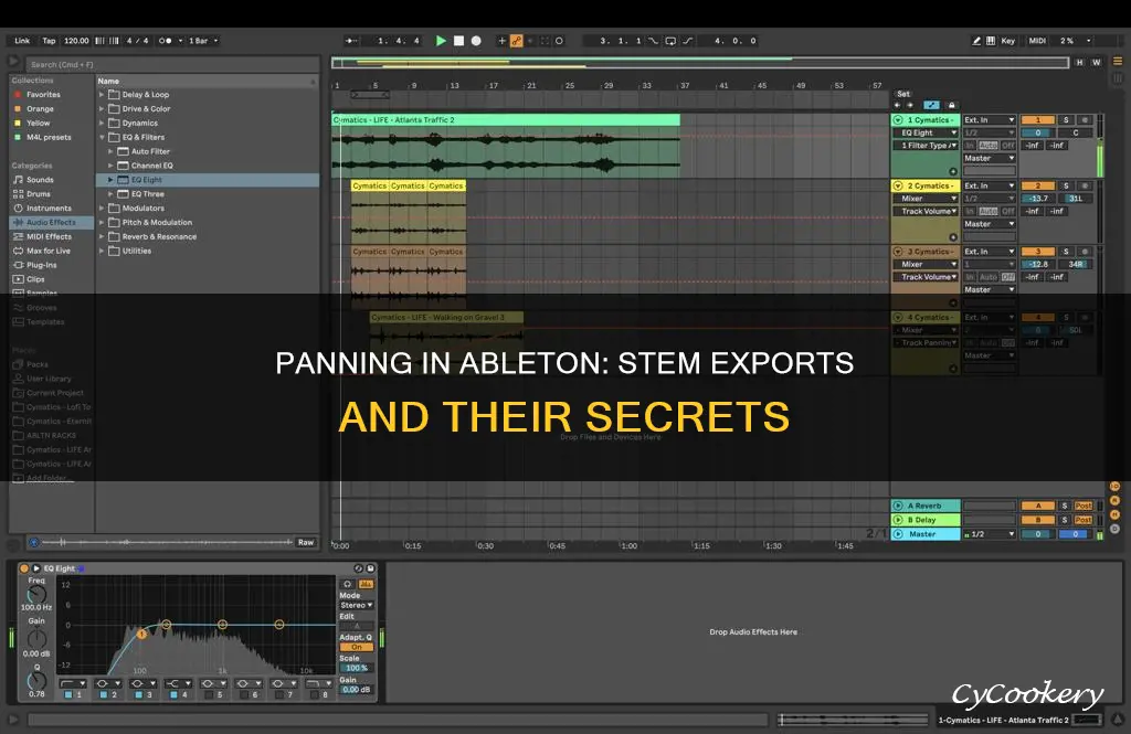does ableton export pans in stems