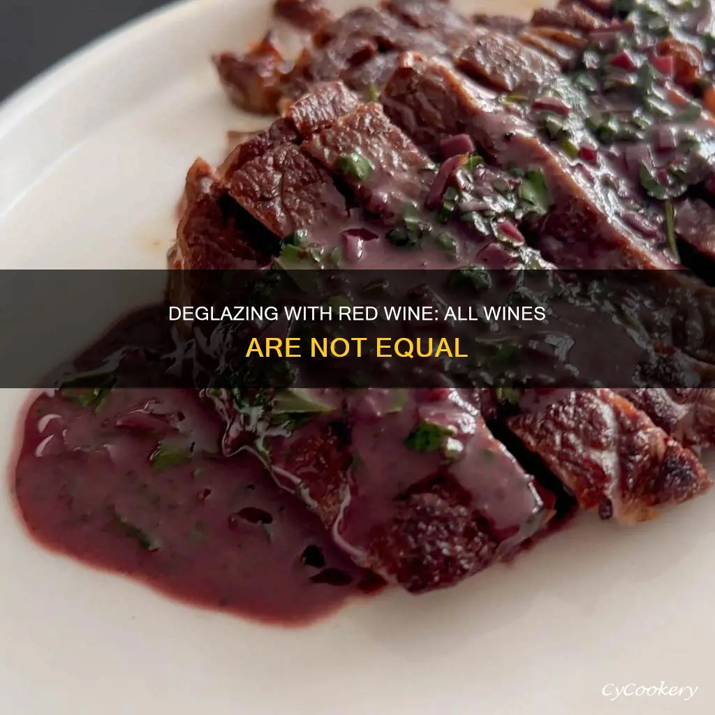 does all red wine deglaze a pan