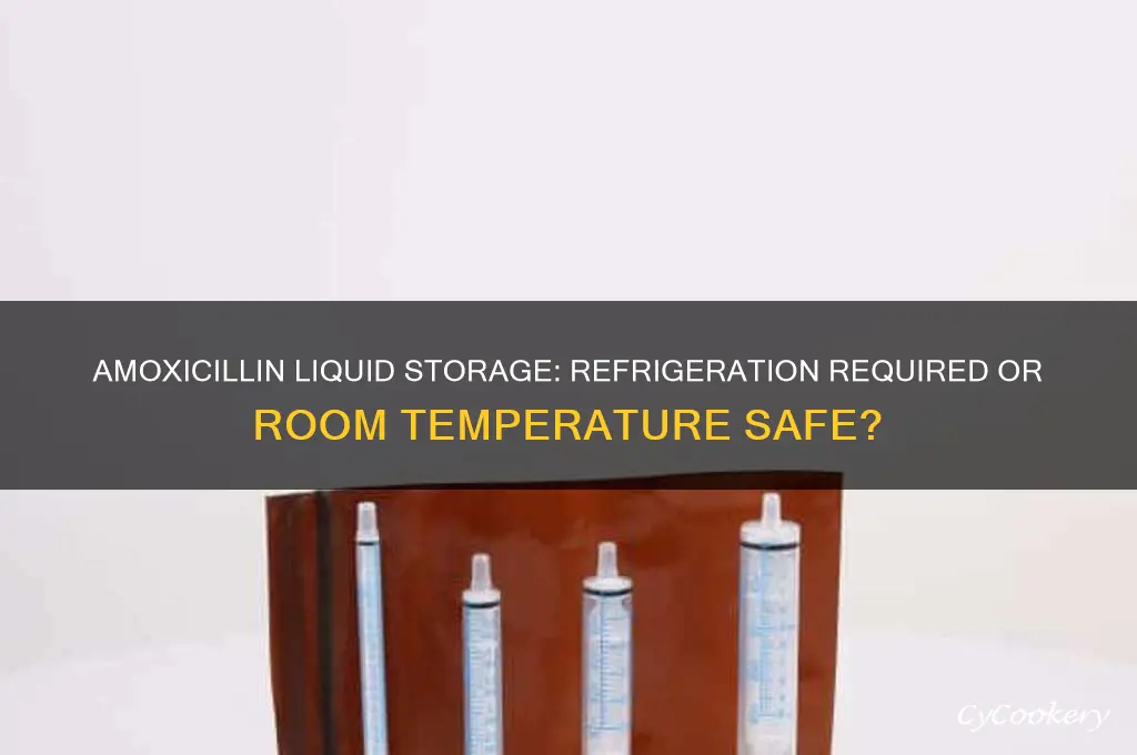 does amoxicillin liquid have to be refrigerated