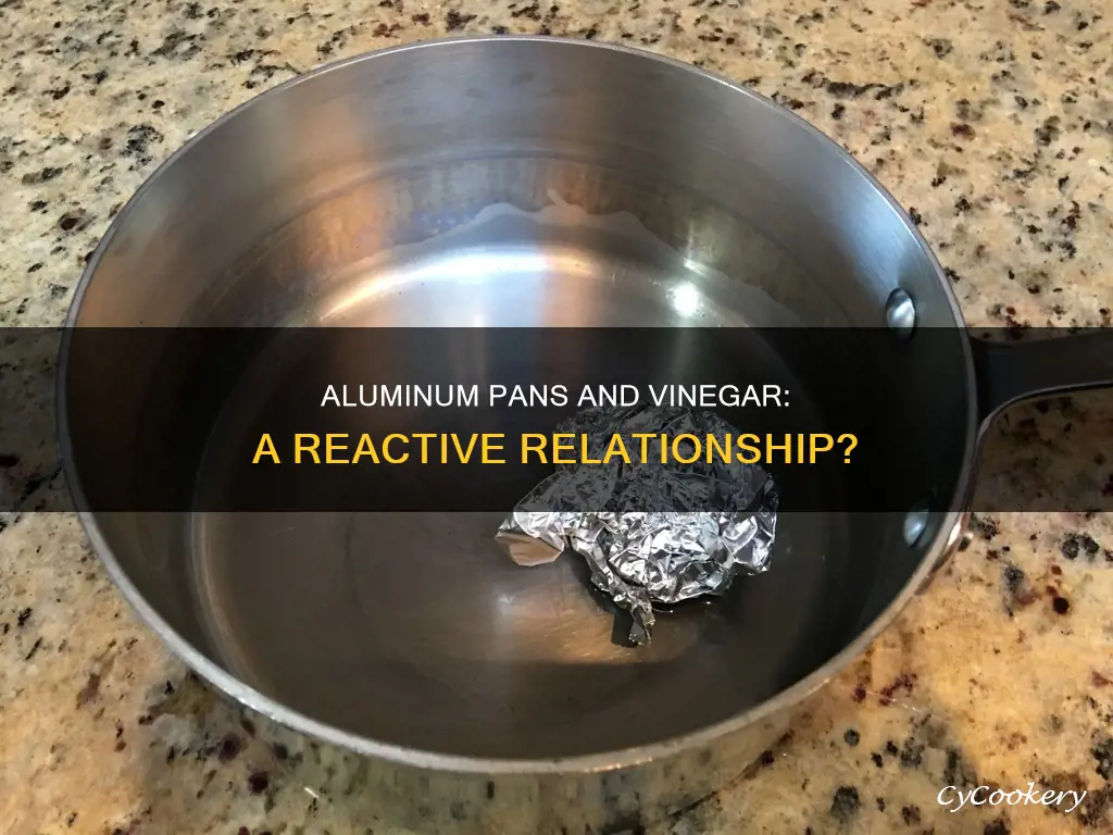 does an aluminum pan react with vinegar