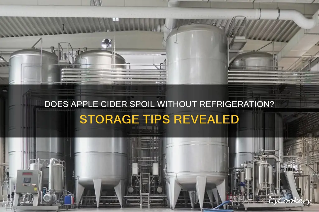 does apple cider go bad if not refrigerated