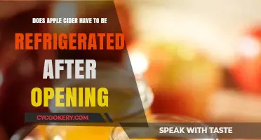 Does Apple Cider Need Refrigeration After Opening? Essential Tips