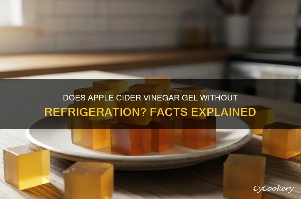 does apple cider vinegar gel if not refrigerated
