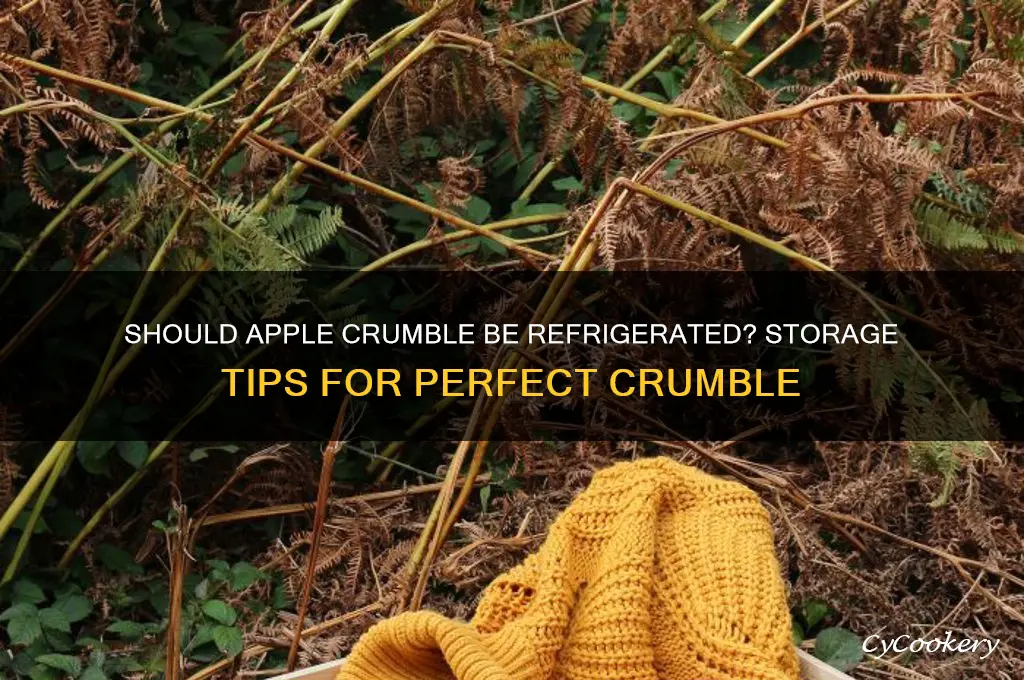 does apple crumble have to be refrigerated