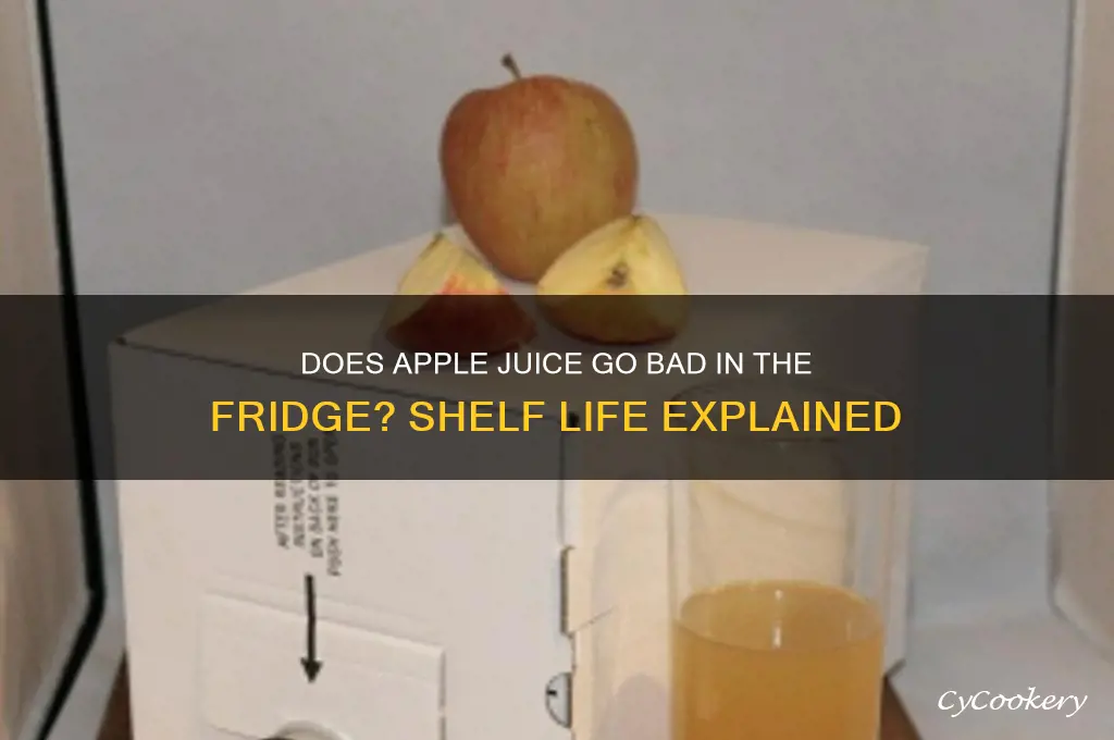 does apple juice go bad in the refrigerator