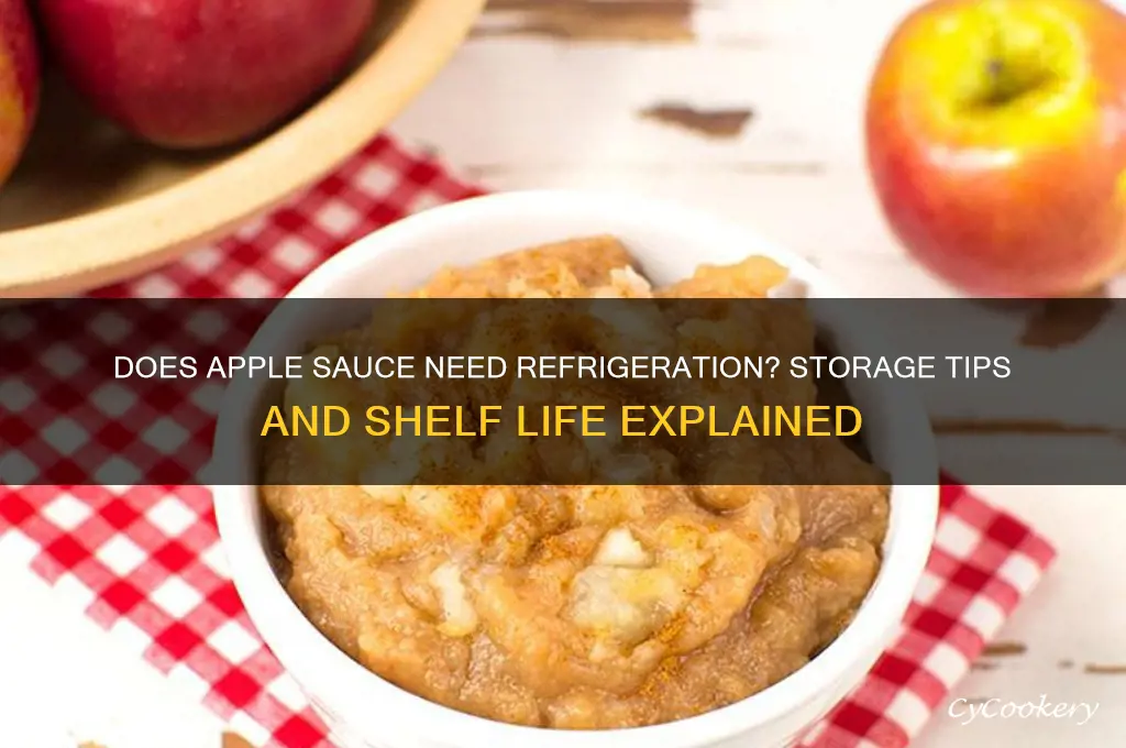 does apple sauce have to be refrigerated
