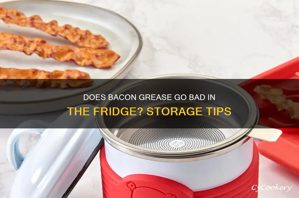 does bacon grease go bad in the refrigerator