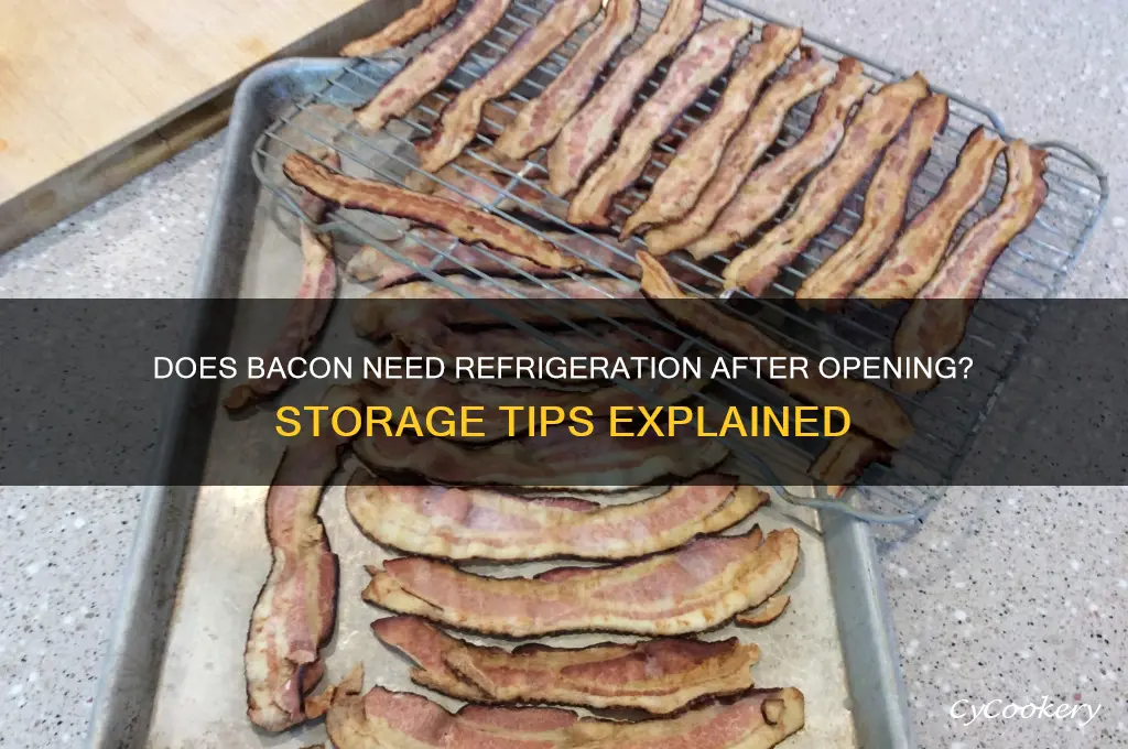 does bacon have to be refrigerated after opening