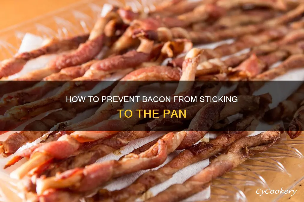 does bacon stick to pan