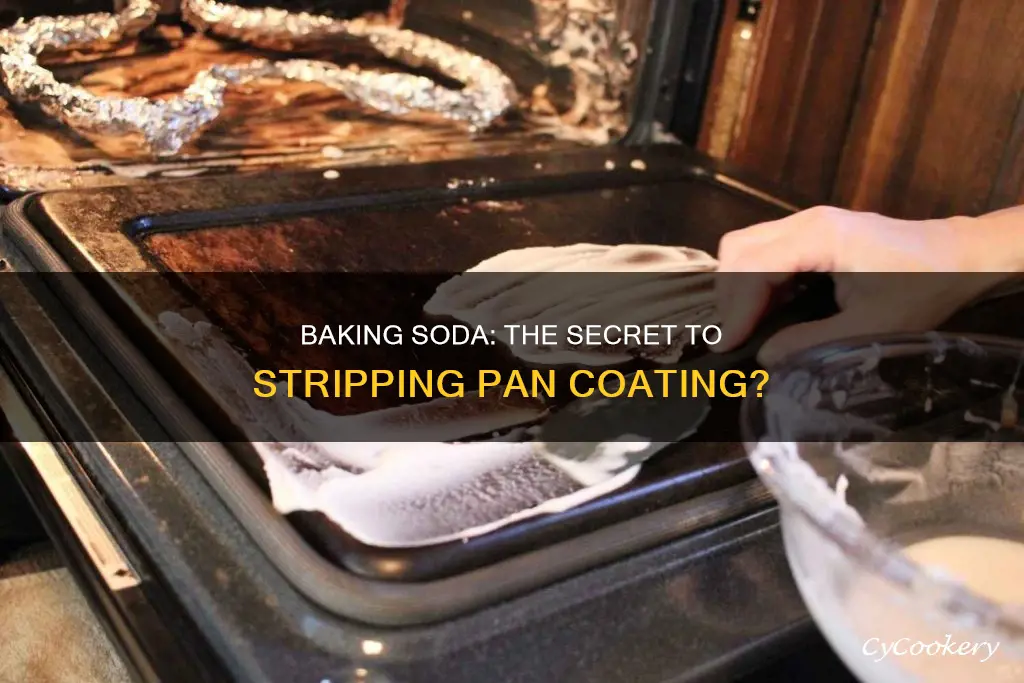 does baking soda take off pan coating