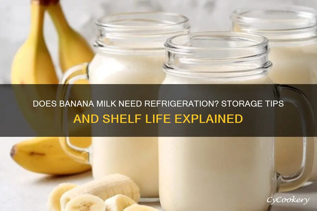 does banana milk have to be refrigerated