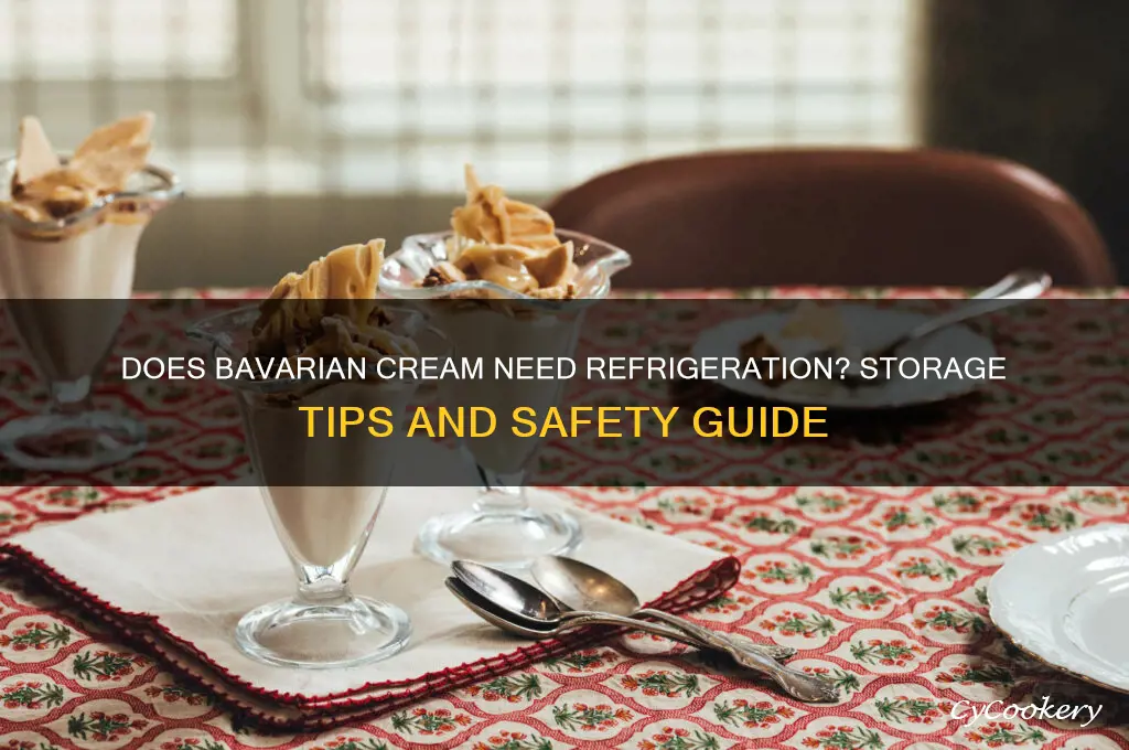 does bavarian cream have to be refrigerated