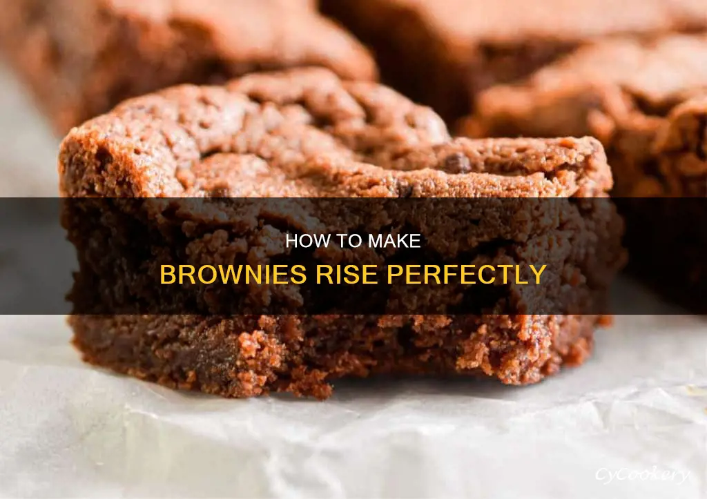 does brownie mix rise in pan