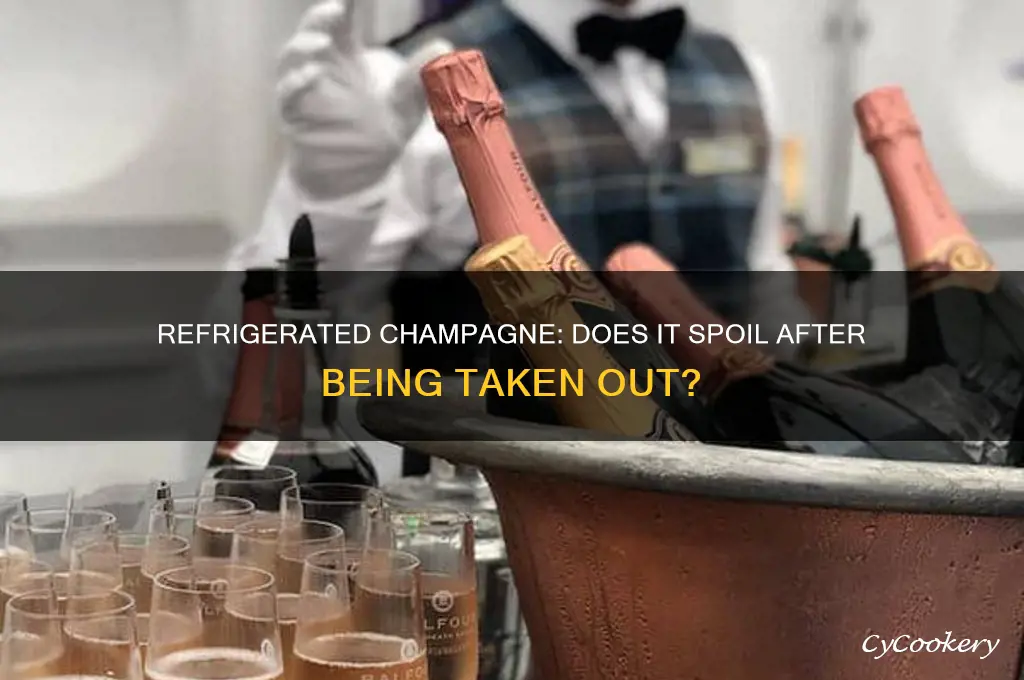 does champagne go bad if refrigerated then taken out