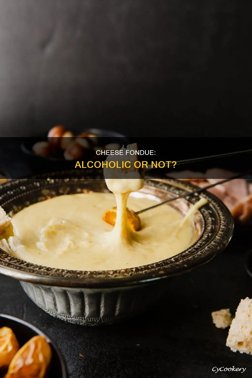 does cheese fondue have alcohol