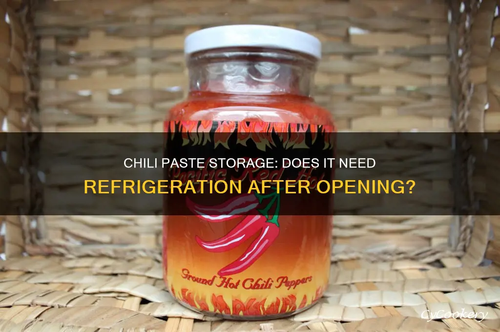 does chili paste have to be refrigerated