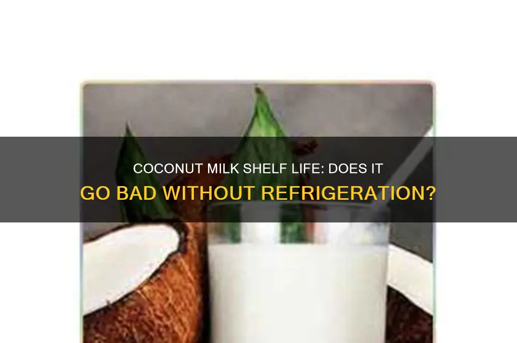does coconut milk go bad if not refrigerated