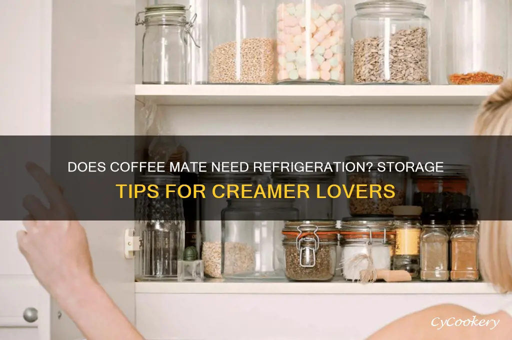 does coffee mate have to be refrigerated