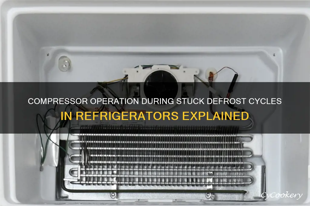 does compressor run if refrigerator is stuck in defrost