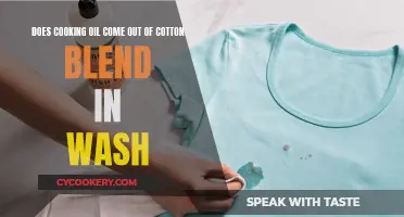 Removing Cooking Oil Stains from Cotton Blends: Washable?