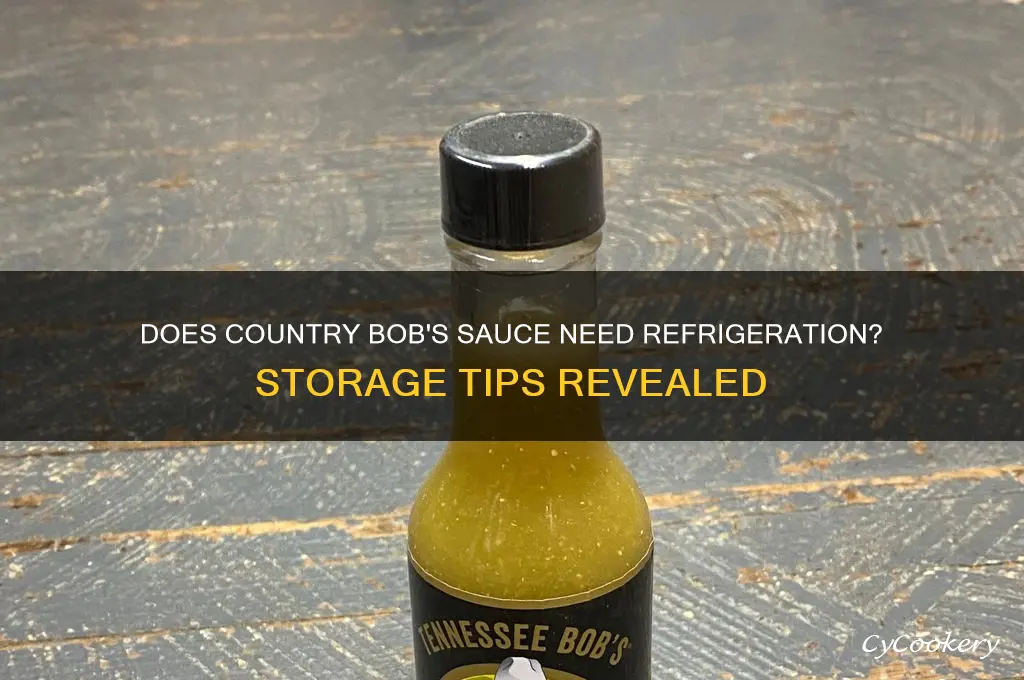 does country bobs have to be refrigerated