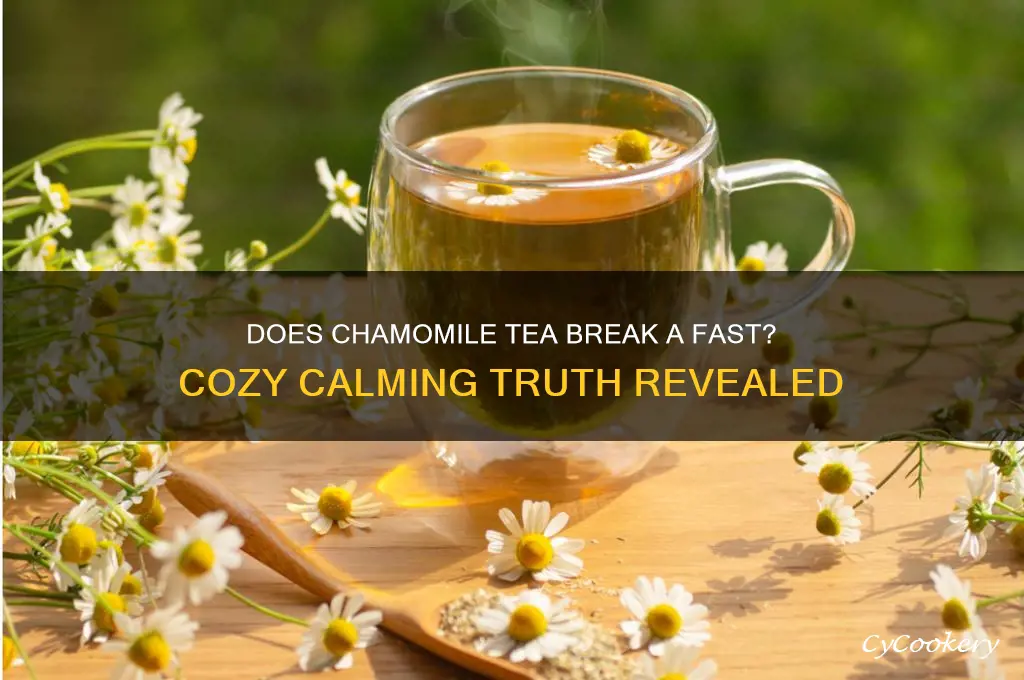 does cozy calming chamomille tea break a fast