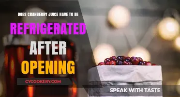 Does Cranberry Juice Need Refrigeration After Opening? Find Out Here