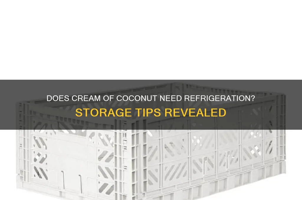 does cream of coconut have to be refrigerated